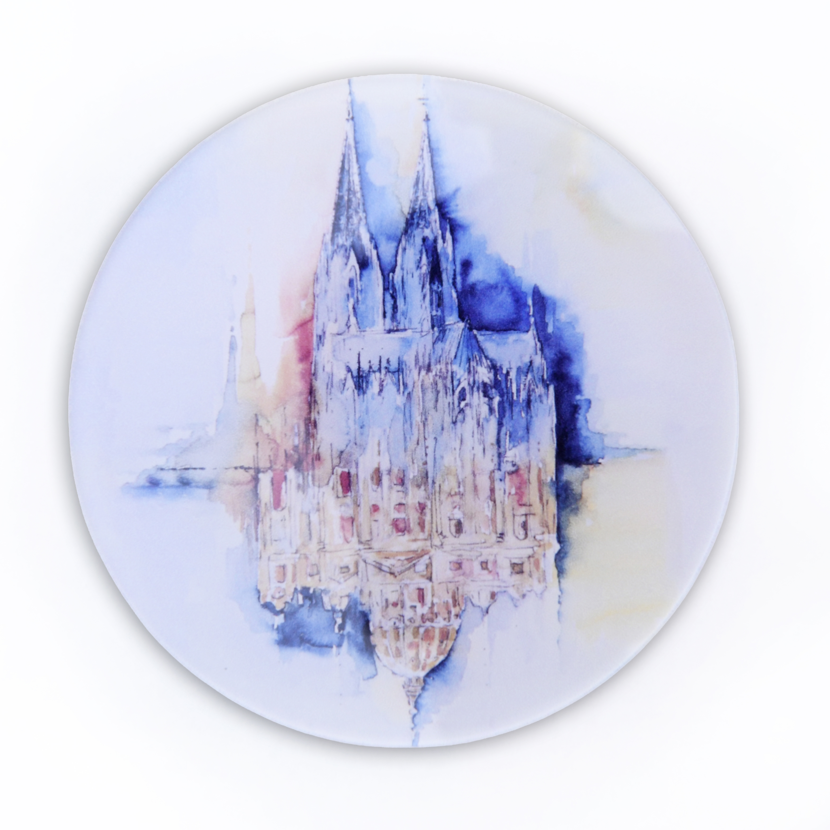 Acryluntersetzer "Kölner Dom/Petersdom", rund