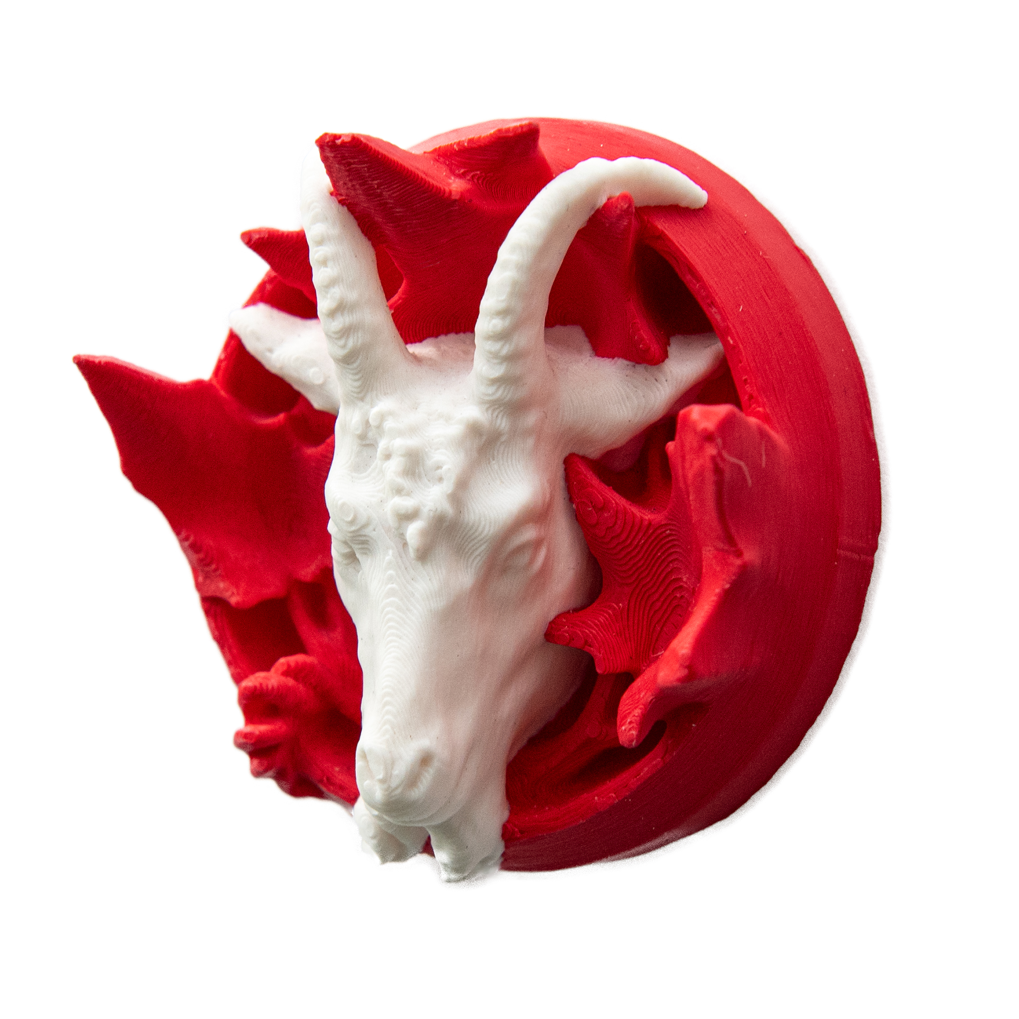 3D-Magnet Geißbock "Rut un Wieß"