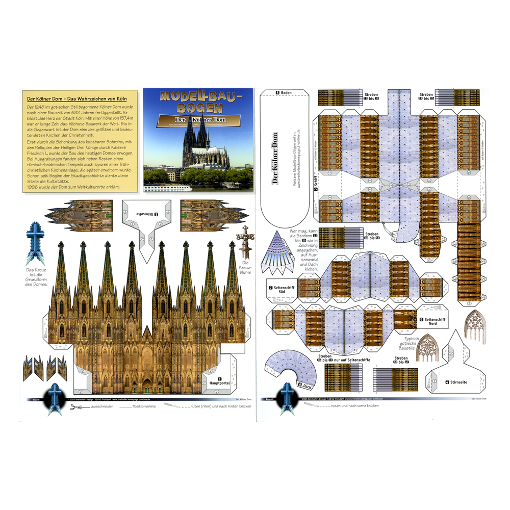 Bastelbogen Kölner Dom