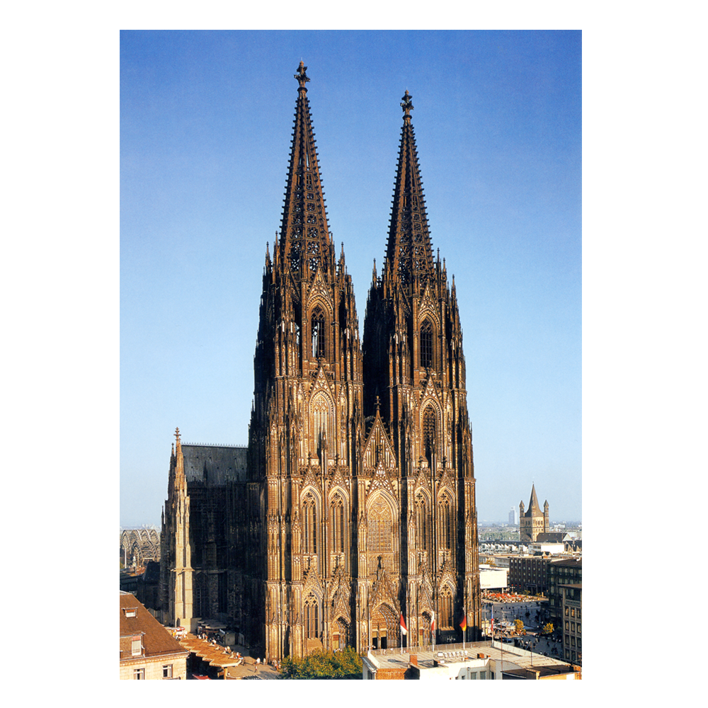 Der Kölner Dom – Ansicht von Nordwesten
