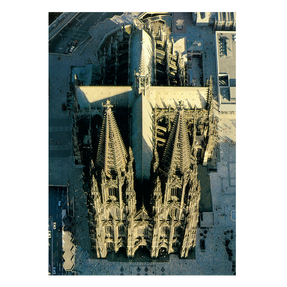 Der Kölner Dom von Westen (Luftaufnahme)