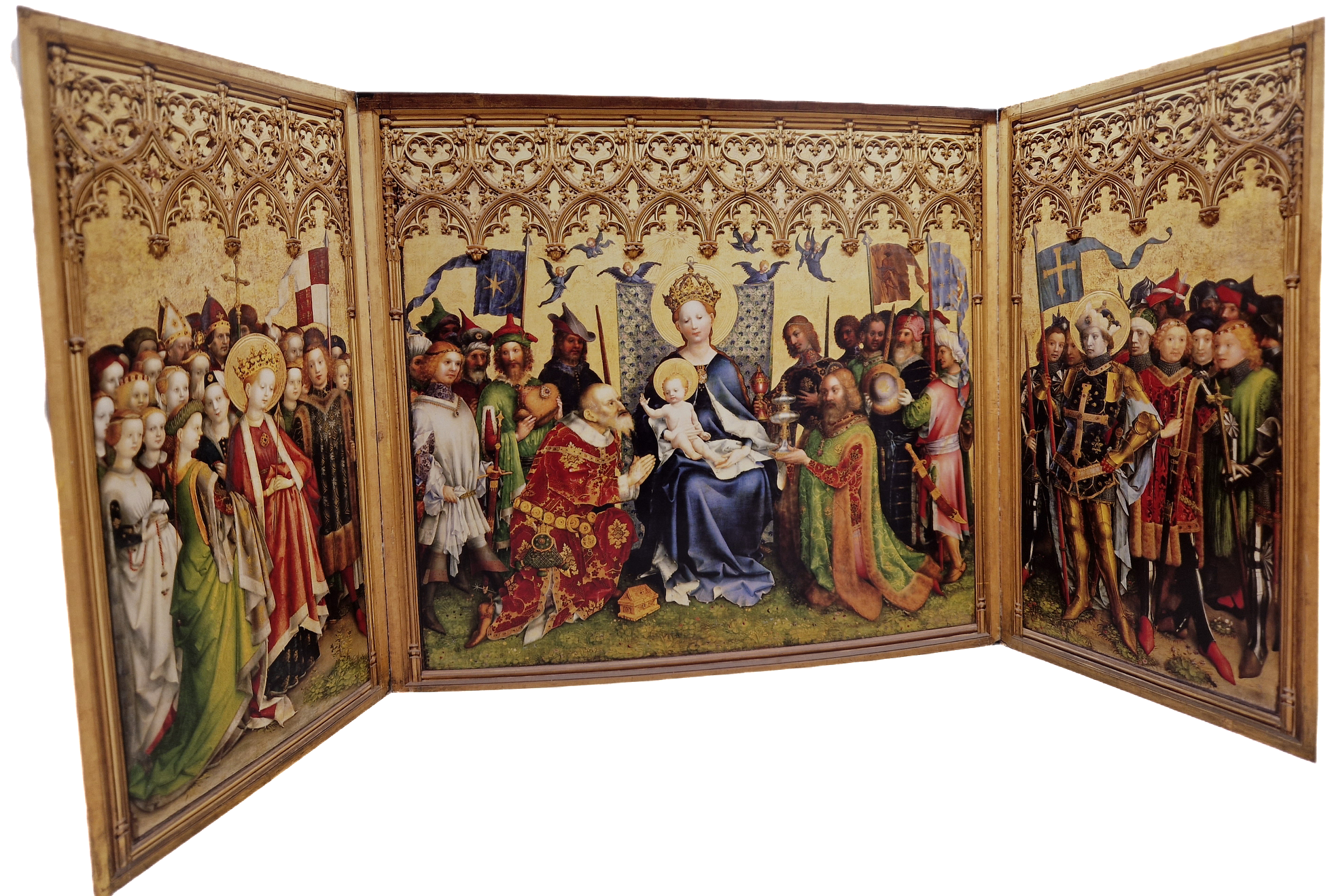 Klappbare Triptychonkarte "Lochner - Altar der Stadtpatrone"